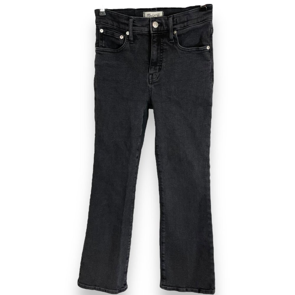 Madewell Jeans Cali Demi-Boot Bootcut Women Black Size 26 Faded Black Stretch‎